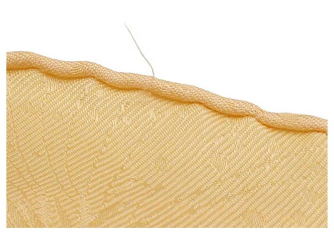 Lenço de seda Hermès Yellow Les Fetes du Roi Soleil 90 Amarelo Mostarda - vista 10