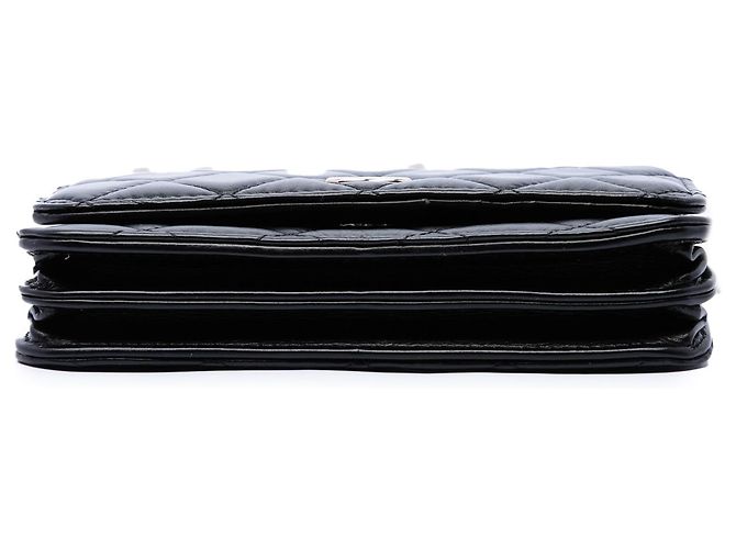 Chanel Black CC gestepptes Kalbsleder Maxi Perlen Wallet on Chain Schwarz - Ansicht 3