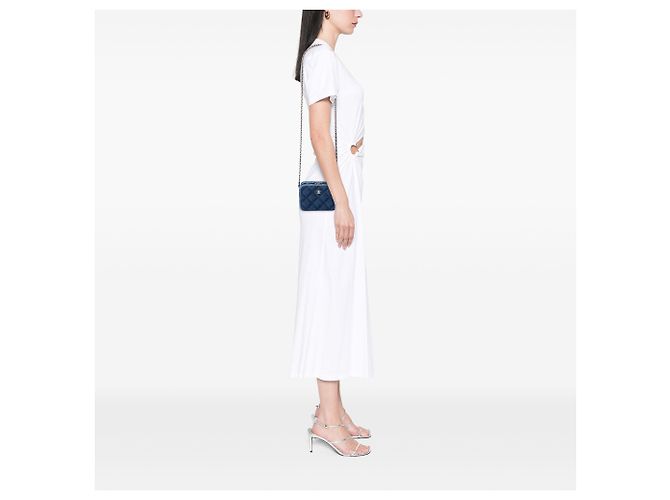 Camera Case de câmera em denim estampado CC azul Chanel - vista 6