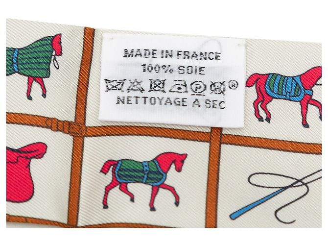 Hermès Seidentuch Twilly White Couvertures et Tenues de Jour Weiß Aus weiß - Ansicht 2