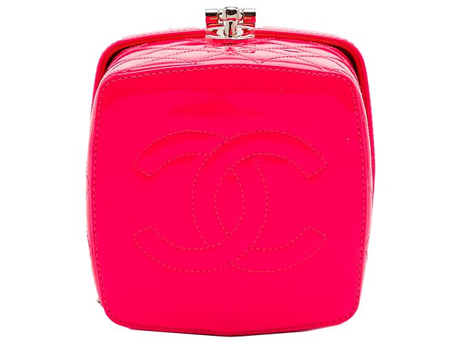 Chanel Pink Mini CC gesteppte Lack Vanity Bag - Ansicht 3