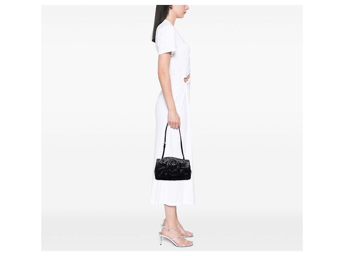 Borsa a Spalla Valentino Black Nappa Petale Rose Nero - Ansicht 6