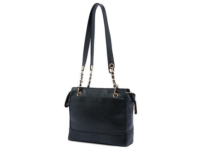 Tote Chanel Black Triple CC Caviar Nero - vista 2