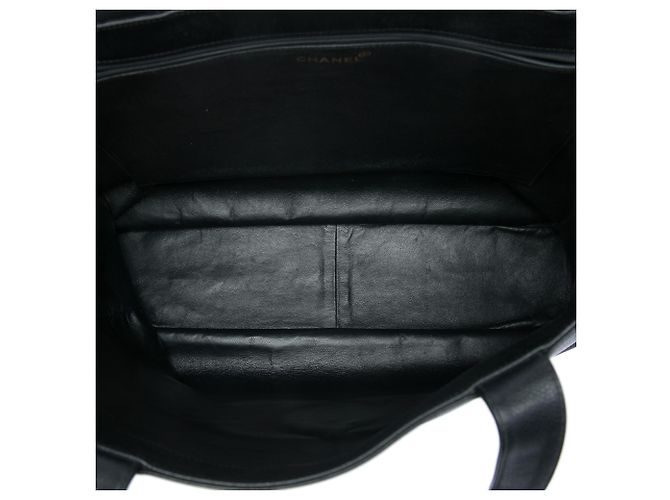 Tote Chanel Black CC Caviar Nero - vista 4