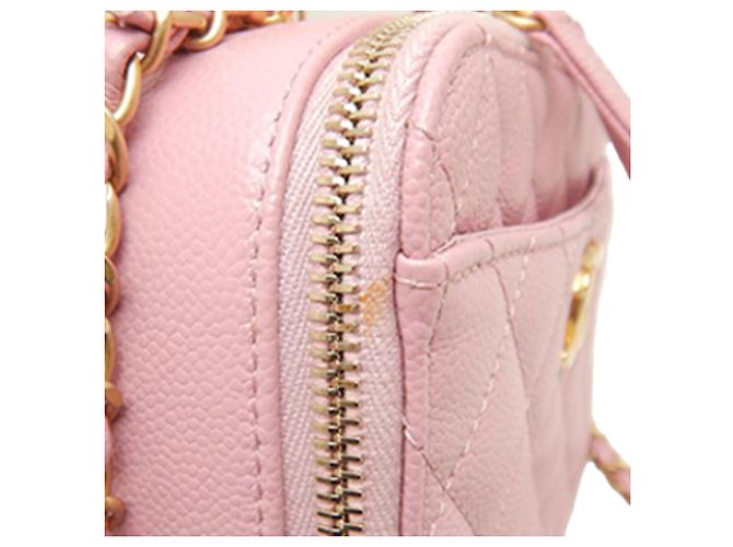 Vanity Beauty Case Chanel Pick Me Up in Caviar Trapuntato Rosa Small - vista 12