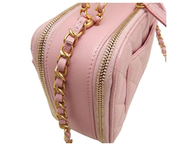 Vanity Beauty Case Chanel Pick Me Up in Caviar Trapuntato Rosa Small - vista 13