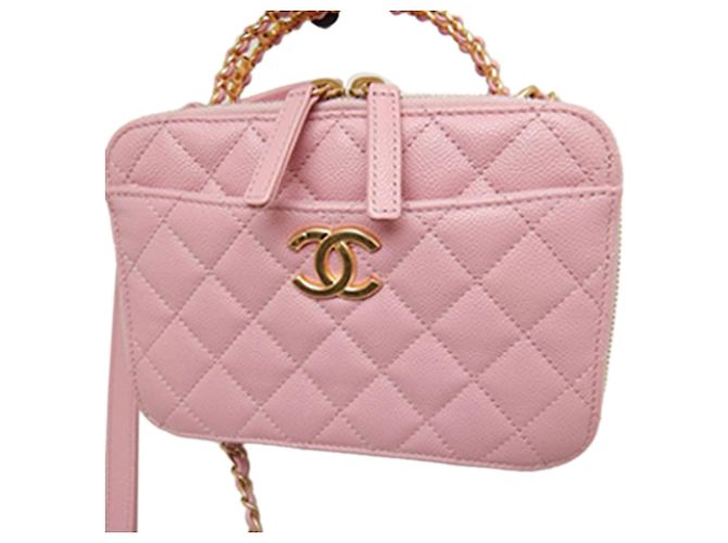 Vanity Beauty Case Chanel Pick Me Up in Caviar Trapuntato Rosa Small - vista 14