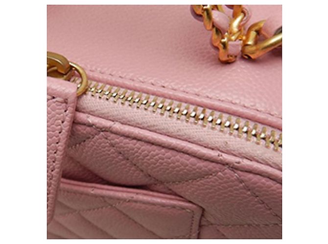 Vanity Beauty Case Chanel Pick Me Up in Caviar Trapuntato Rosa Small - vista 15