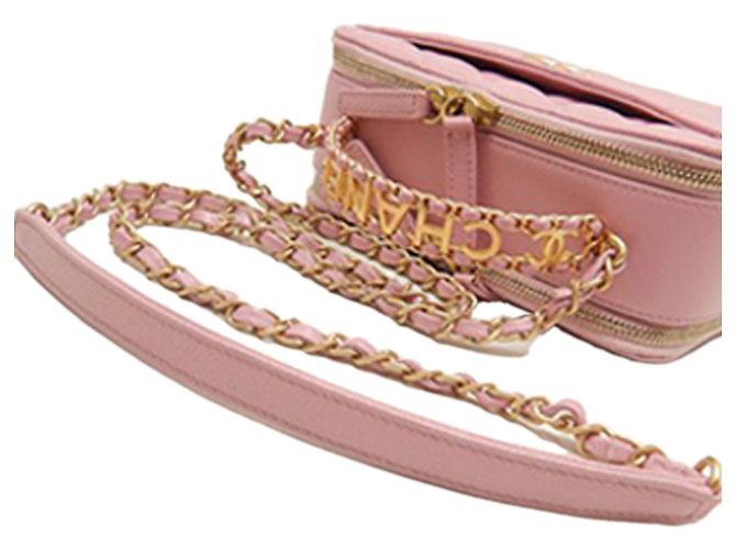 Vanity Beauty Case Chanel Pick Me Up in Caviar Trapuntato Rosa Small - vista 17
