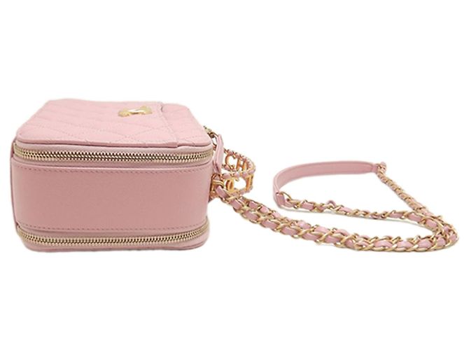 Vanity Beauty Case Chanel Pick Me Up in Caviar Trapuntato Rosa Small - vista 4