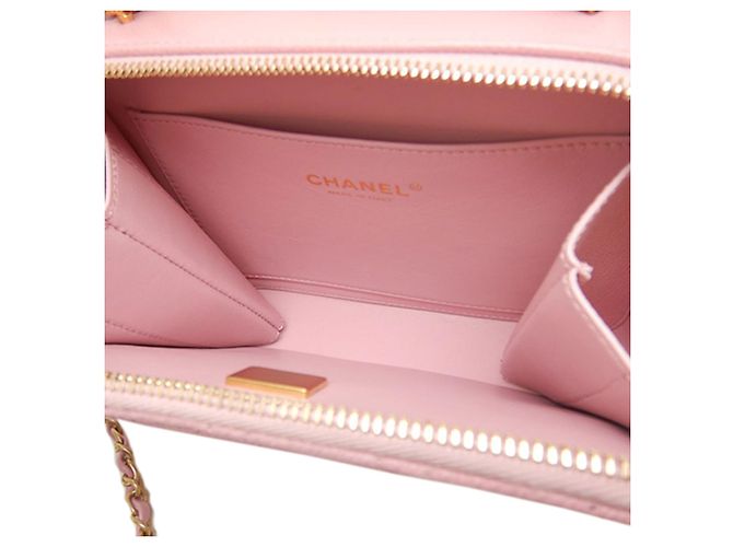 Vanity Beauty Case Chanel Pick Me Up in Caviar Trapuntato Rosa Small - vista 5