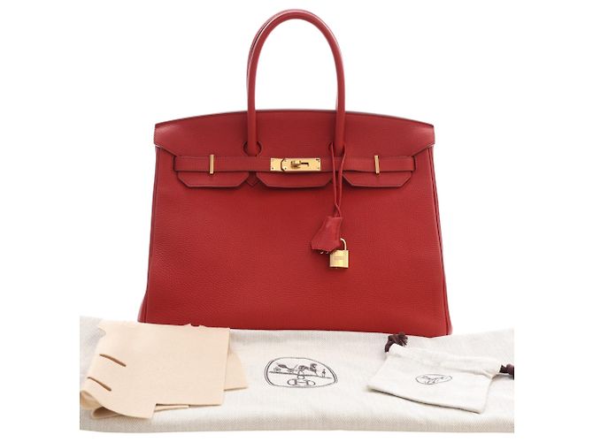Hermès Red Togo Birkin Retourne 35 Rosso - vista 16
