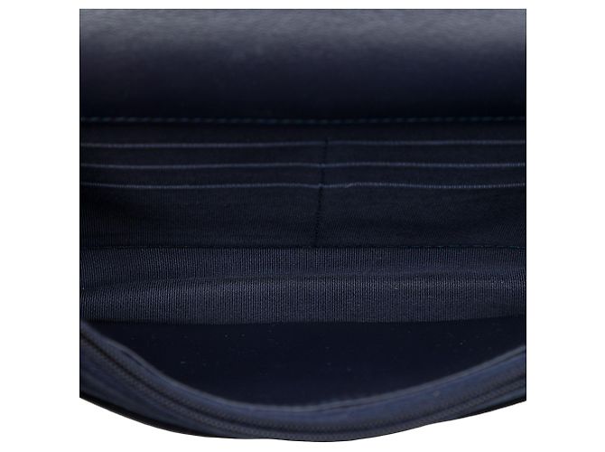 Wallet On Chain Portafoglio con Catena Chanel Blue Quilted Suede Cocostellar Blu navy - vista 4