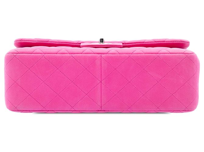 Chanel Pink Jumbo Classic Caviar Double Flap Rosa - vista 3