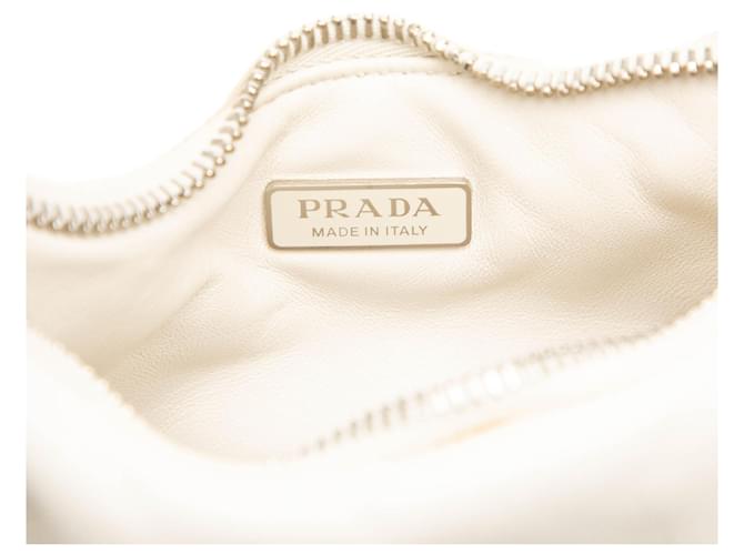 Borsa Mini Nappa Soft Padded Bianca Prada Bianco - vista 5