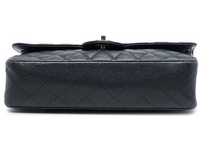 Chanel Black Medium Classic Caviar Double Flap Nero - vista 3