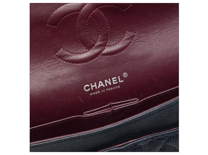 Chanel Black Medium Classic Caviar Double Flap Nero - vista 5