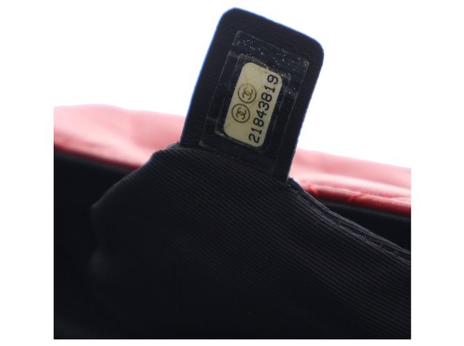 Chanel Rot Medium CC Bicolor gestepptes Lammleder Grosgrain Single Flap - Ansicht 8