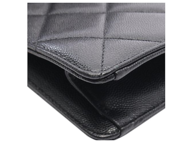 Zaino Chanel Black CC Caviar Square Chain Nero - vista 7