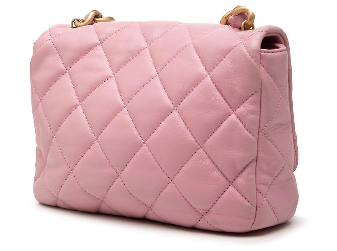 Chanel Pink Small Quilted Lambskin Candy Chain Flap Rosa - vista 2