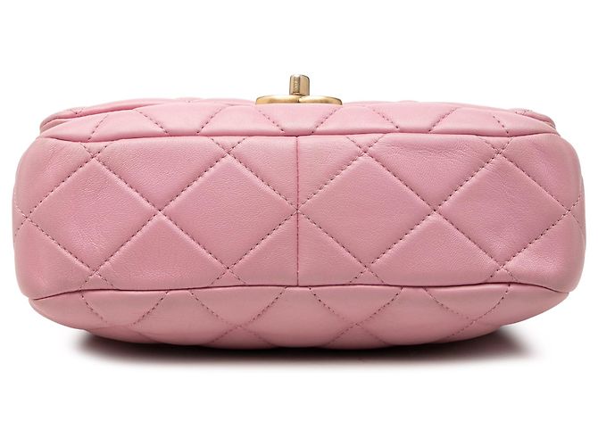 Chanel Pink Small Quilted Lambskin Candy Chain Flap Rosa - vista 3