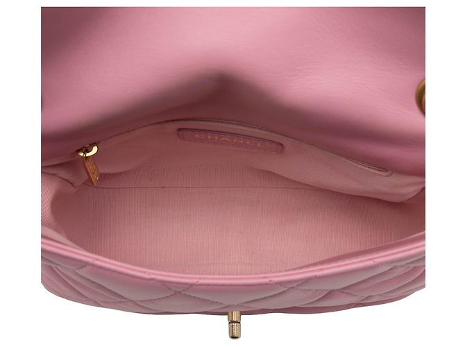 Chanel Pink Small Quilted Lambskin Candy Chain Flap Rosa - vista 4