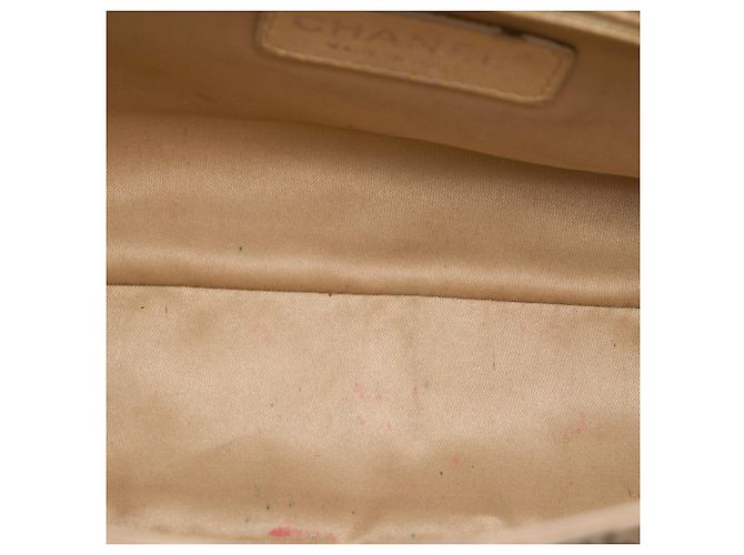 Chanel Beige CC gestepptes Satin mit Paillettenbesatz - Ansicht 4