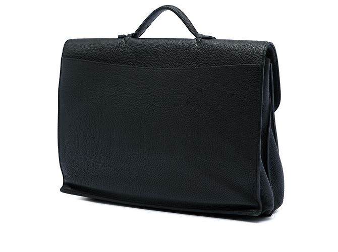 Hermès Sac A Depeches 38 in Togo nero - vista 2
