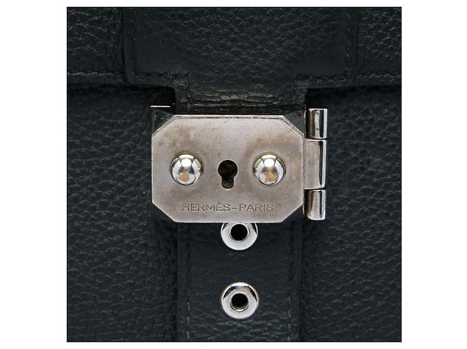 Hermès Sac A Depeches 38 in Togo nero - vista 5