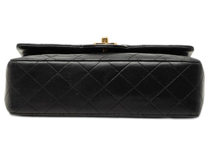 Chanel Black Small Classic Lambskin Double Flap Nero - vista 3