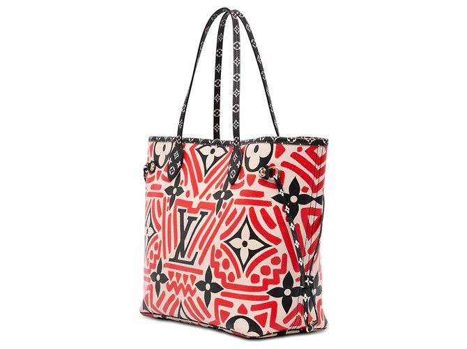 Louis Vuitton Red Monogram Giant Crafty Neverfull MM Rosso - vista 2