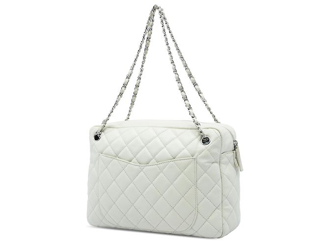Borsa Camera Reissue Chanel White Large Quilted Caviar Bianco Bianco sporco - vista 2