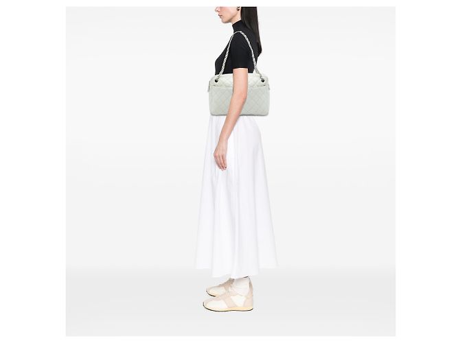 Borsa Camera Reissue Chanel White Large Quilted Caviar Bianco Bianco sporco - vista 6