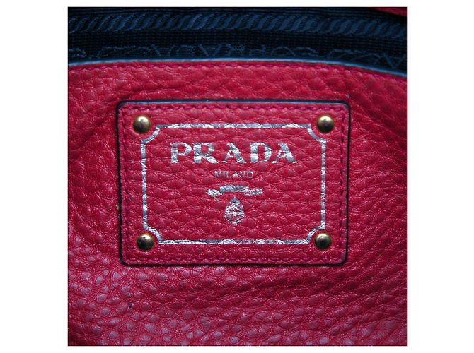 Borsa a tracolla Prada Red Vitello Daino Rosso - vista 5