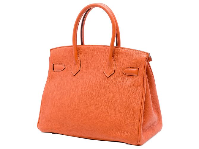 Hermès Orange Clemence Birkin Retourne 30 Arancione - vista 2