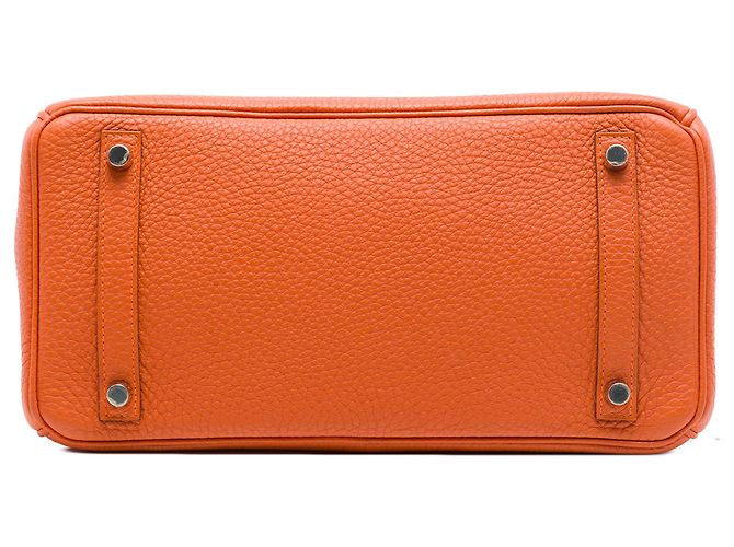 Hermès Orange Clemence Birkin Retourne 30 Arancione - vista 3