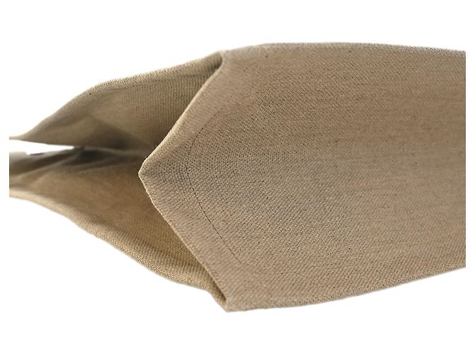 Tote Rive Gauche North South in fibre miste marrone Saint Laurent Beige - vista 11