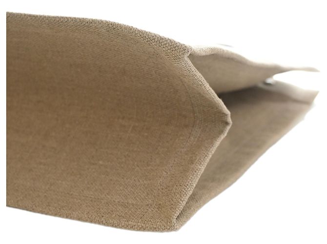 Tote Rive Gauche North South in fibre miste marrone Saint Laurent Beige - vista 12