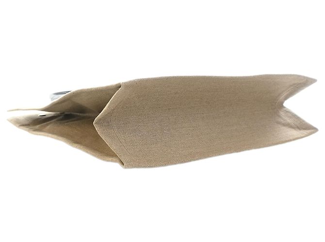 Tote Rive Gauche North South in fibre miste marrone Saint Laurent Beige - vista 5