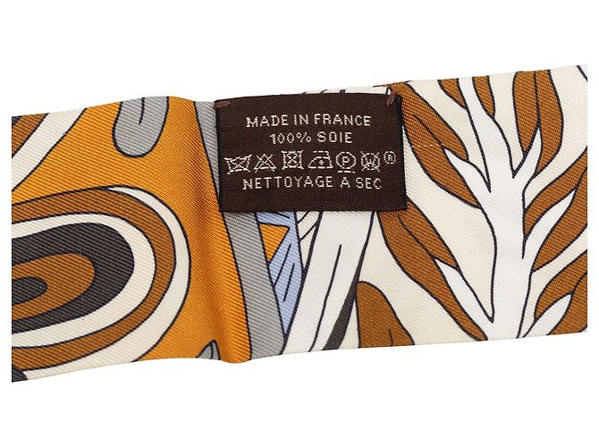 Hermès Seidentuch Twilly Weiß Le Jardin De La Maharani Roh - Ansicht 3