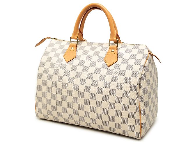 Louis Vuitton White Damier Azur Speedy 30 Bianco - vista 2