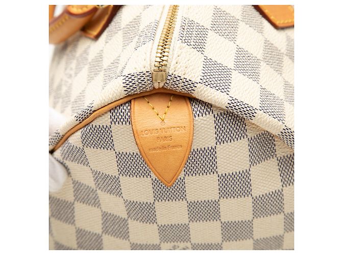 Louis Vuitton White Damier Azur Speedy 30 Bianco - vista 5