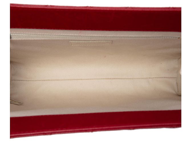Clutch Chanel Red CC Quilted Caviar Frame Rosso - vista 4
