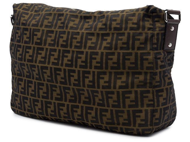 Fendi Marrone Tela Zucca a tracolla - vista 2