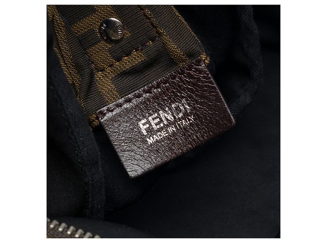 Fendi Marrone Tela Zucca a tracolla - vista 5