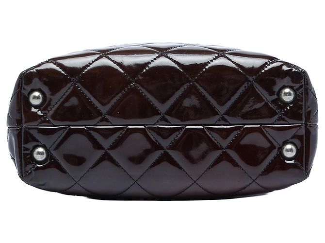 Tote Chanel Brown Quilted Patent Reissue 2.55 Marrone Marrone scuro - vista 3