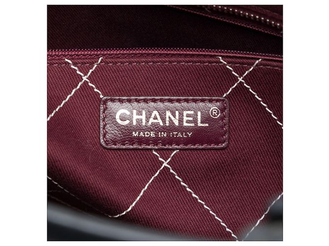 Tote Chanel White Quilted Caviar Shopping Fever Bianco - vista 5