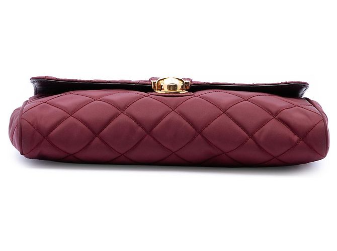 Prada Red Impuntu Tessuto Chain Crossbody Rouge Bordeaux - vue 3