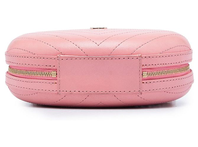 Borsa da sera La Pausa in pelle di vitello con cuciture chevron rosa Chanel - vista 3