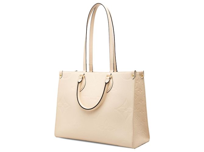 Louis Vuitton Marrone Monogram Empreinte OnTheGo MM Beige - vista 2